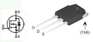 IXFQ10N80P, N-канальный силовой MOSFET транзистор со встроенным быстрым диодом (HiPerFET)
